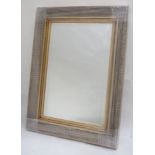 Modern gilt framed oblong wall mirror the plate 74 x 50 cm Condition: as new