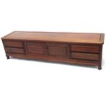 Chinese rosewood low storage unit 44x182cm Condition: Fair .  some slight scratch and marks