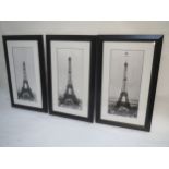 Set of eight contemporary copies of black and white photographs of the stages of construction of the