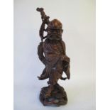 Chinese carved wooden figure of gentleman H53 Condition: In fair . , marks and cracks