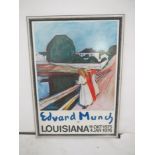 After Edward Munch, colour poster "Lovisiana 11 Oct 1975 - 7 Jun 1976, 86x59 framed and glazed and