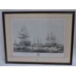 After O'Brierly, colour lithographs, set of three by T Dutton "The Fleet off Hango" "The Fleet