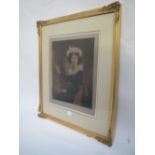 After Vigee le Brun, colour mezzotint "Self portrait of the artist" by G Sidney Hunt pub London