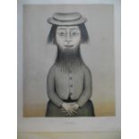 After Laurence Stephen Lowry (1887-1976).  "Woman with a Beard"  Ltd Ed print, signed in pencil,