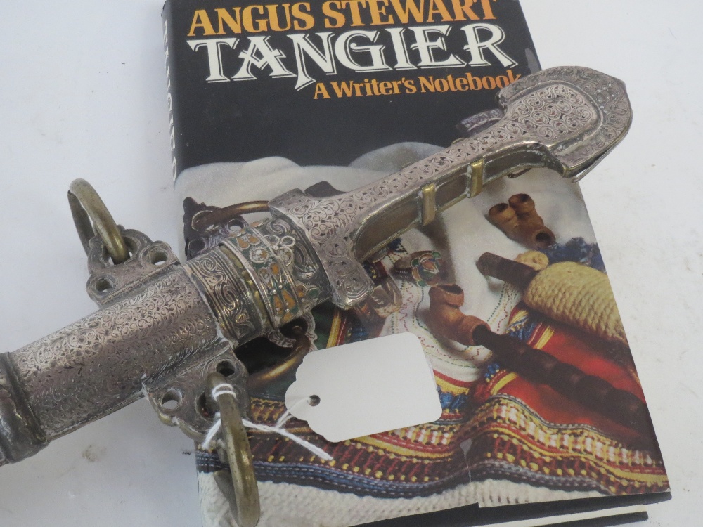 Turkish white metal dagger with a related book - Image 3 of 3