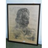 After Alfons Blomme, black and white print "Einstein" signed in red and titled on margin, 59x49