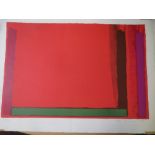 After John Hayland (C20th) "Untitled "Abstract" coloured lithograph Ltd Ed. No  59/75. Signed and