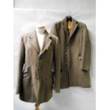 Gentleman's overcoat by L.H. Paken & Sons Ltd, hacking jacket by Pytchley