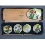 Set of four Japanese cloisonn‚ buttons and buckle circa 1920s