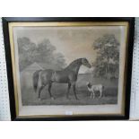 After Stubbs, black and white stipple engraving "Dungannon" engraved by G Townley Stubbs, pub