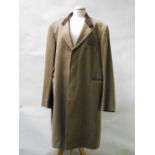 Gentleman's cover coat by Harvie Hudson of London, size 46l