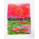 After R J Christen, abstract lithograph "Wild Path" signed in pencil 288/298.  77 x 56 cm