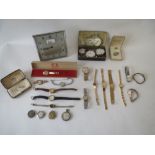 Two silver cased pocket watches and quantity of mixed ladies watches and one gents watch