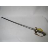 British officer's sword with Shark grip handle and brass hilt