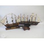 Qty of local painted soldiers by Del Prado and britains and 2 model ships