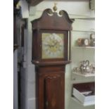 George III oak longcase clock, movement by Isaac Debnam, Warminster, eight day movement, date