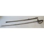 Victorian Rifle Brigade sword by Nathan of London with shark skin handle and metal scabbard