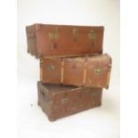 3 vintage travelling trunks, 2 by PUKKA