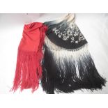 Two ladies vintage shawls