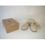 Pair cream ARGYLE knit UGG boots size 5.5