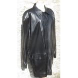 Gentleman's brown waist length leather jacket and black leather gentleman's 3/4 length jacket