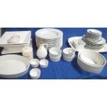 Large quantity of modern white china