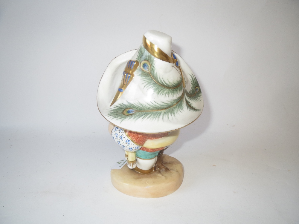 Royal Crown Derby Mansion House Dwarf figurine, the broad rimmed hat inscribed 'Auction of Elegant - Image 2 of 3