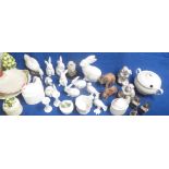 Large qty of modern white and other decorative china