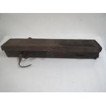 Leather single gun case and two canvas single gun cases