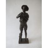 After Lavergne, Neapolitan bronze "Youth standing his trousers rolled up" 49H