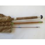 J.S Sharpe Three piece split cane splice salmon rod