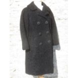 Ladies black wool 3/4 length coat by M.Plager of London