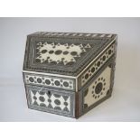 Late C19th /Early C20th Vizagapatam ivory mounted stationery box with sandalwood interior