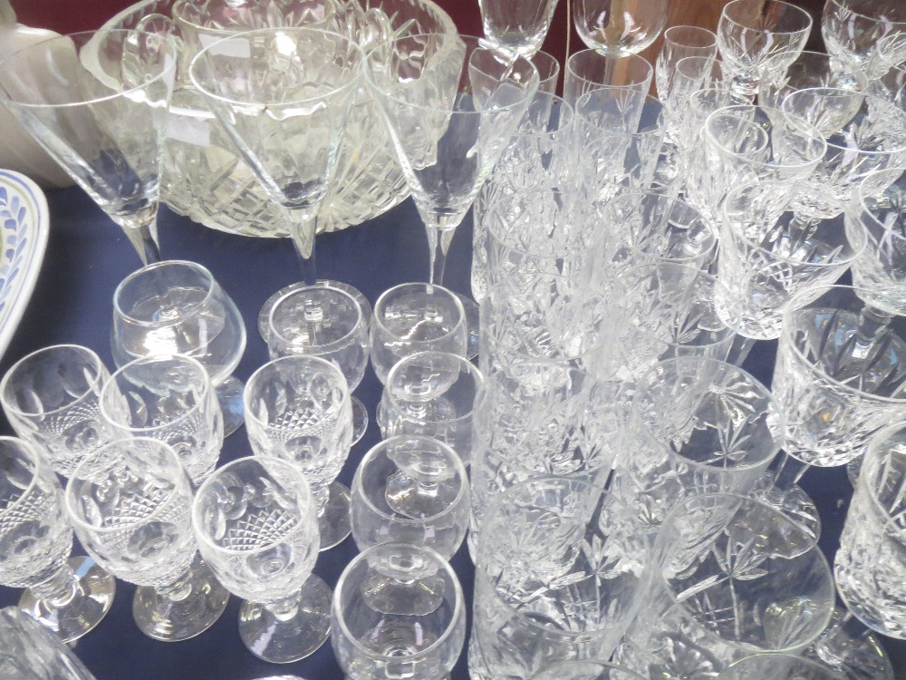 Large qty of drinking glass, vases, bowls etc - Image 2 of 3