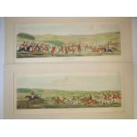 After Henry Alken 'The Leicestershire Covers' a pair of coloured engraved prints 'Full Cry' and '