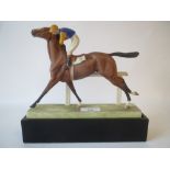 Royal Worcester bone china horse racing group 'Cantering to the Post' modelled by Doris Lindner No'd