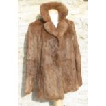 Ladies light brown vintage fur coat and dark brown fur coat