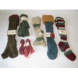 Five mixed pairs shooting socks size 5