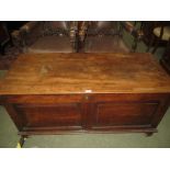 Georgian oak chest on bracket feet 38cm H x 122cm L                                     80-120