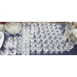 Large qty of drinking glass, vases, bowls etc