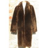 Ladies vintage 3/4 length dark brown fur coat by WATSE of Oxford and dark brown fur coat