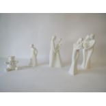 Group of five, Moments by Coalport' white glazed bone china figures, all boxed