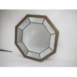 Hexagonal Bronze mirror, lead lined internal bars