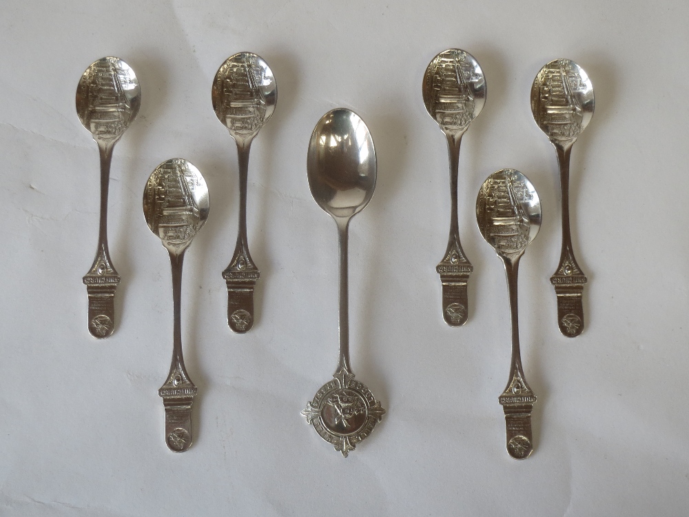 Two sets of six hallmarked silver tea spoons and one set by Elkington and one single tea spoon - Image 2 of 2