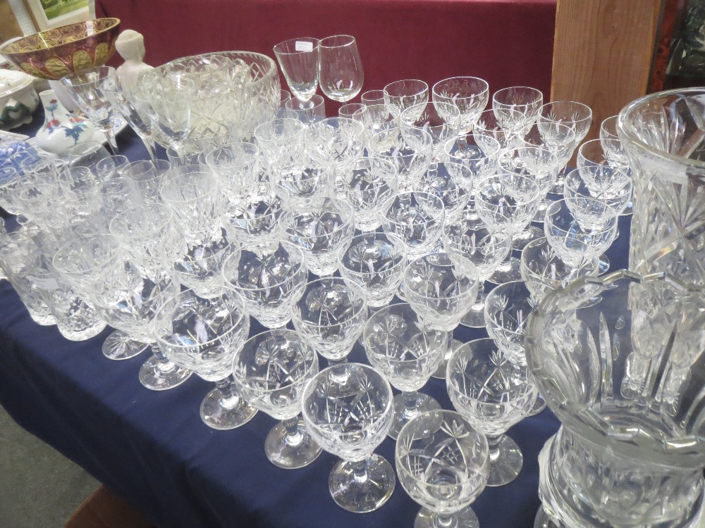 Large qty of drinking glass, vases, bowls etc - Image 3 of 3