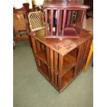 Early C20th oak revolving bookcase 66W, 92H , and an Edwardian table top revolving Bookcase