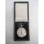 LeMania Nero plated case pocket watch/stop watch chronograph in original box with National Physical