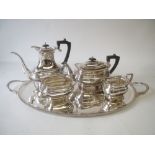5 piece Hallmarked silver tea and coffee set with tray  by Garrard and Co Ltd of London 138 ozt
