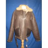 Vintage Brown leather flying jacket