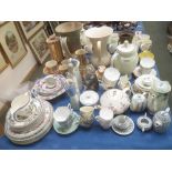 Quantity of china including stoneware jugs, coffee cups, misc china etc